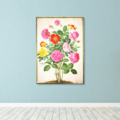 Toile Roses, assiette 4 du Nassau Florilegium (avec allu (Insitu (Plancher de Bois))