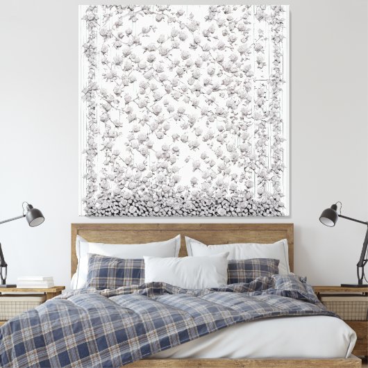 Toile Roses blanches A (Insitu(Chambre))