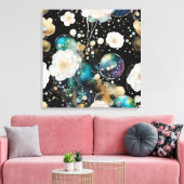 Toile Roses Blanches Et Abstrait De Bulle Iridescente (Insitu(Salon))