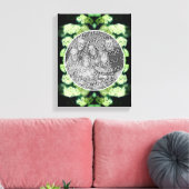 Toile Roses blanches sauvages et exubérantes Créez votre (Insitu(Salon))