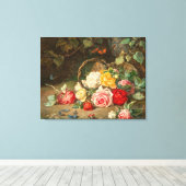 Toile Roses dans un panier – Josef Neugebauer (Insitu (Plancher de Bois))