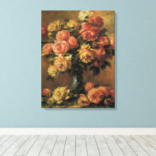 Toile Roses dans un vase de Pierre Renoir, Beaux-arts an