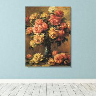 Toile Roses dans un vase de Pierre Renoir, Beaux-arts an