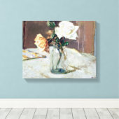 Toile Roses dans un vase de verre par Edouard Vuillard (Insitu (Plancher de Bois))