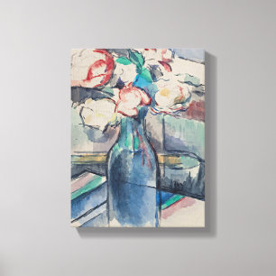 Toile Roses dans une bouteille par Paul Cezanne