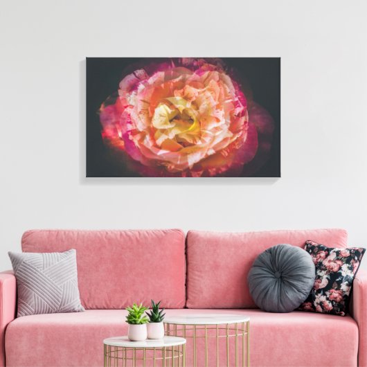 Toile Roses dans une double image (Insitu(Salon))