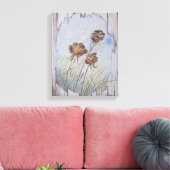 Toile Roses de bois de grange (Insitu(Salon))