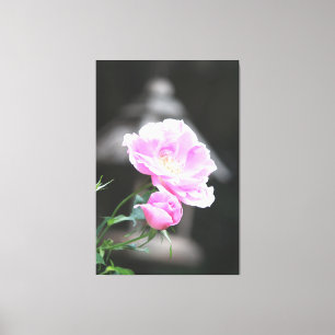 Toile Roses de fleurs roses