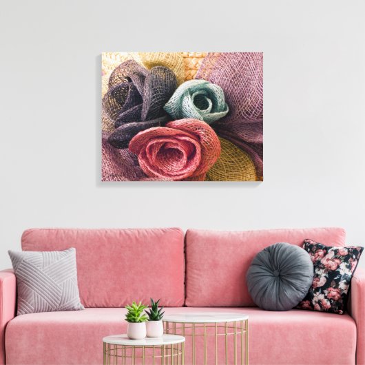 Toile Roses de la Raffie (Insitu(Salon))