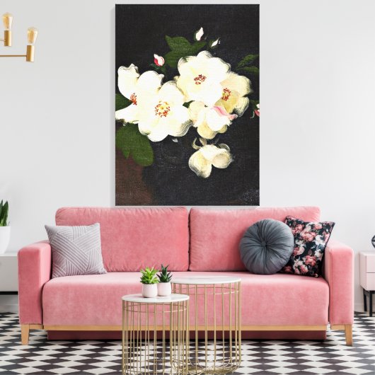 Toile Roses de Noël, peinture d'art (Insitu(Salon))