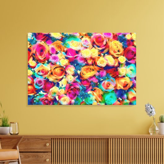 Toile Roses éblouissants (Insitu(Salon))