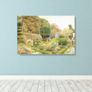Toile Roses et Œillets d'Elgood, Jardin Anglais Vintage