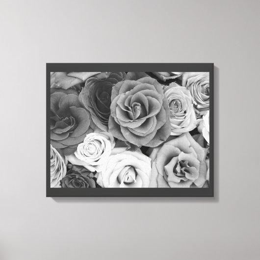 Toile Roses noires et blanches (Recto)
