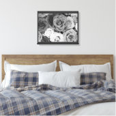 Toile Roses noires et blanches (Insitu(Chambre))