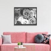 Toile Roses noires et blanches (Insitu(Salon))