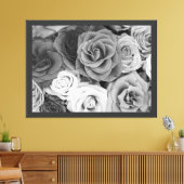 Toile Roses noires et blanches (Insitu(Salon))