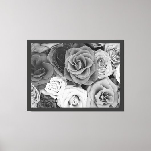 Toile Roses noires et blanches (Recto)