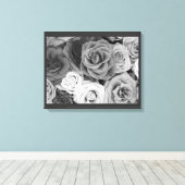 Toile Roses noires et blanches (Insitu (Plancher de Bois))