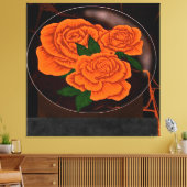 Toile Roses oranges vibrantes (Insitu(Salon))