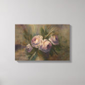 Toile Roses Peintes 45 cm x 30 cm (Recto)