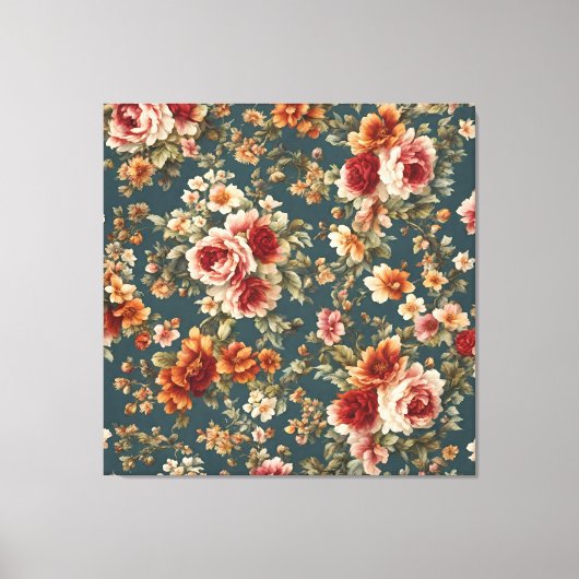 Toile Roses romantiques et belles fleurs (Recto)
