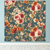Toile Roses romantiques et belles fleurs (Insitu (Plancher de Bois))