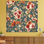 Toile Roses romantiques et belles fleurs (Insitu(Salon))