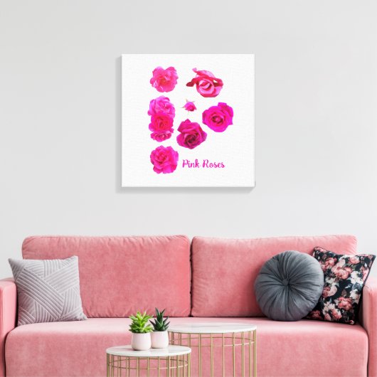 Toile Roses roses (Insitu(Salon))