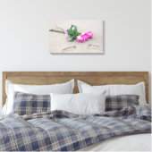 Toile roses roses roses et empreintes dans le sable (Insitu(Chambre))