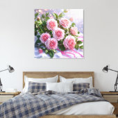 Toile Roses roses tendres (Insitu(Chambre))