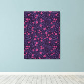 Toile Roses sauvages en rose et violet (Insitu (Plancher de Bois))