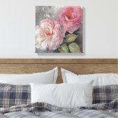 Toile Roses sur Grey (Insitu(Chambre))