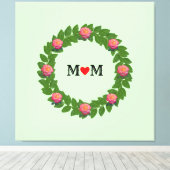 Toile Roses sur Laurel Wreath (Insitu (Plancher de Bois))