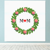 Toile Roses sur Laurel Wreath (Insitu (Plancher de Bois))