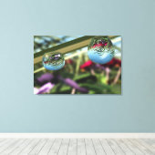 Toile Roses sur Raindrops Canvas Imprimer (Insitu (Plancher de Bois))