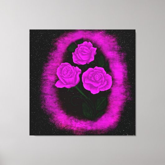 Toile Roses Vibrantes (Recto)