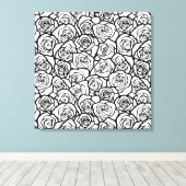 Toile Roses Vintages en noir et blanc (Insitu (Plancher de Bois))