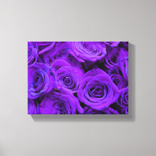 Toile roses violet romantique, joli bouquet de rose