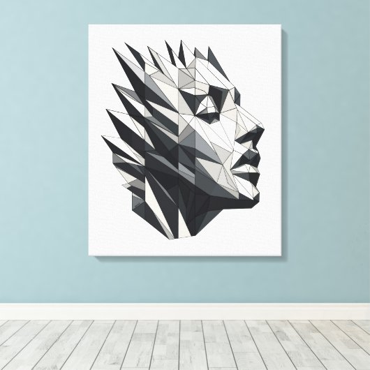 Toile Rostro de mujer poligonal (Insitu (Plancher de Bois))