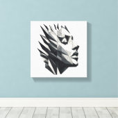 Toile Rostro de mujer poligonal (Insitu (Plancher de Bois))