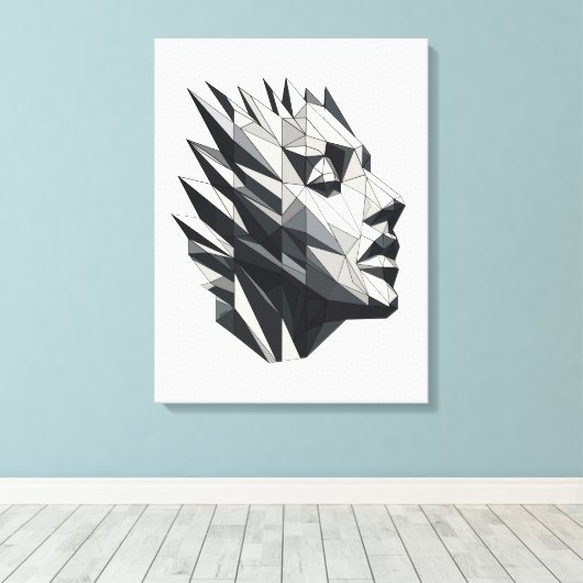 Toile Rostro de mujer poligonal (Insitu (Plancher de Bois))