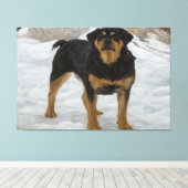 Toile Rottweiler Canvas Print (Insitu (Plancher de Bois))