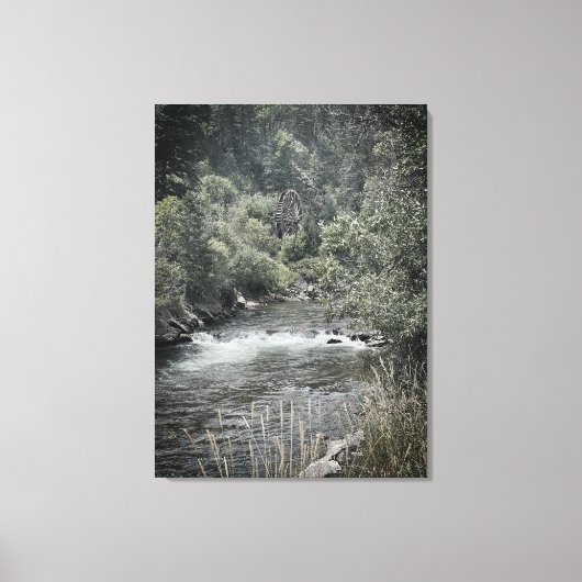 Toile Roue d'eau le long de la rivière (Recto)