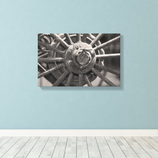 Toile Roue en Wagon (Insitu (Plancher de Bois))