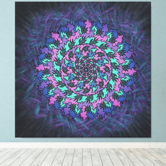 Toile Roue pourpre (Insitu (Plancher de Bois))