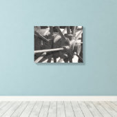 Toile Roue Wagon antique (Insitu (Plancher de Bois))