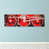 Toile Roues de train à vapeur vintage (Insitu (Plancher de Bois))