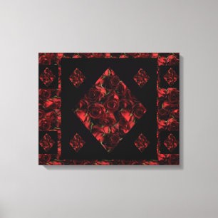 Toile rouge Abstraite en toile imprimée 20 X 16