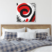 Toile Rouge, blanc et noir Abstrait moderne (Insitu(Chambre))