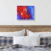 Toile rouge bleu violet abstrait clair (Insitu(Chambre))